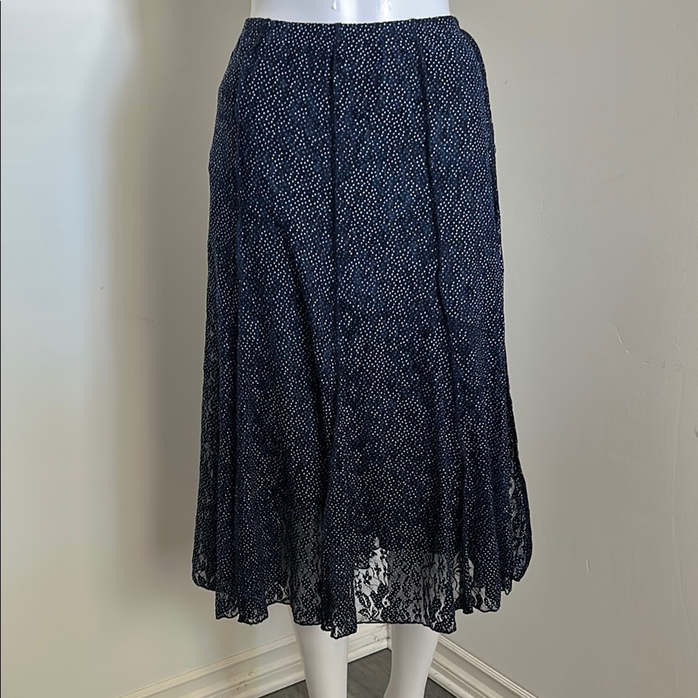 Christopher & Banks, Woman’s Size M Navy Blue Midi Skirt